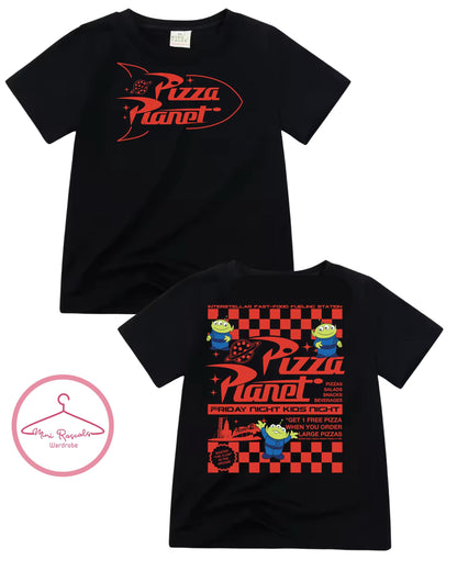 Pizza Planet Toy Story Alien Kids T-Shirt | Woody Buzz Disney Pixar Graphic Tee | Boys Girls Unisex Top