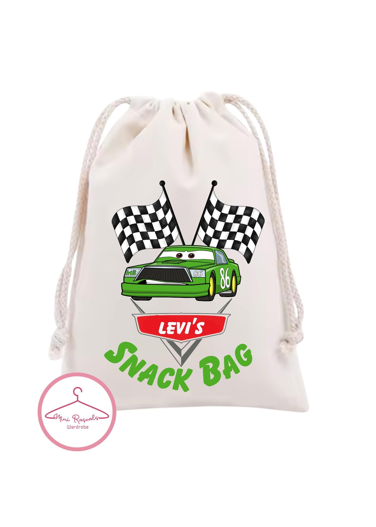 Personalised Disney Cars Snack Bag