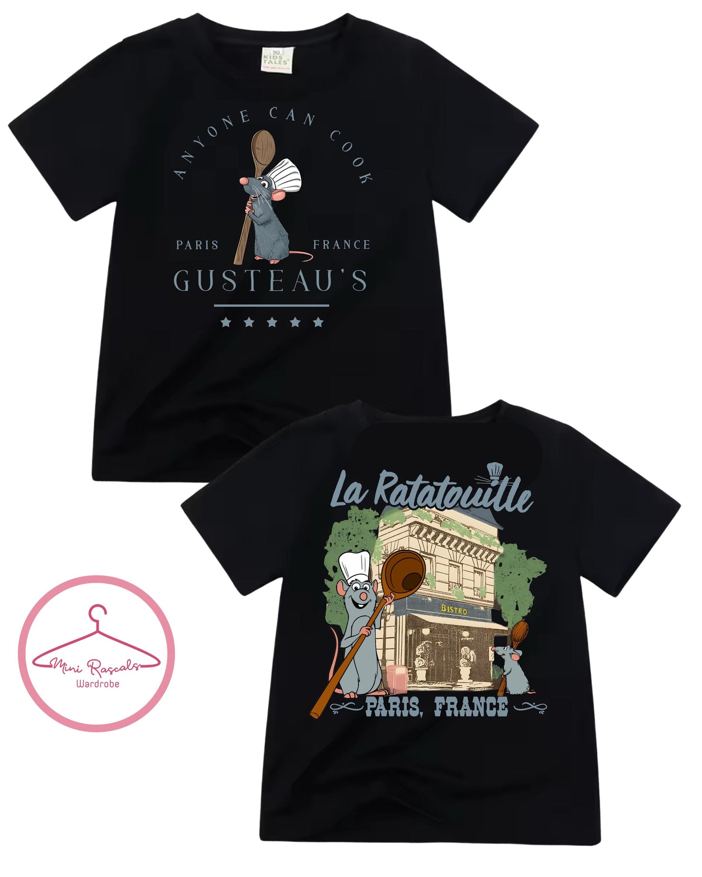 Ratatouille-Inspired Kids T-Shirts - Paris France Gusteau’s & La Ratatouille Design - Remy the Chef T-shirt