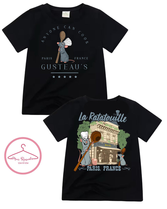 Ratatouille-Inspired Kids T-Shirts - Paris France Gusteau’s & La Ratatouille Design - Remy the Chef T-shirt