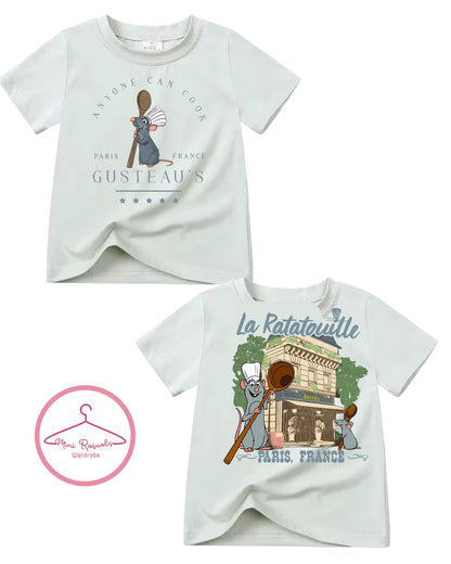Ratatouille-Inspired Kids T-Shirts - Paris France Gusteau’s & La Ratatouille Design - Remy the Chef T-shirt