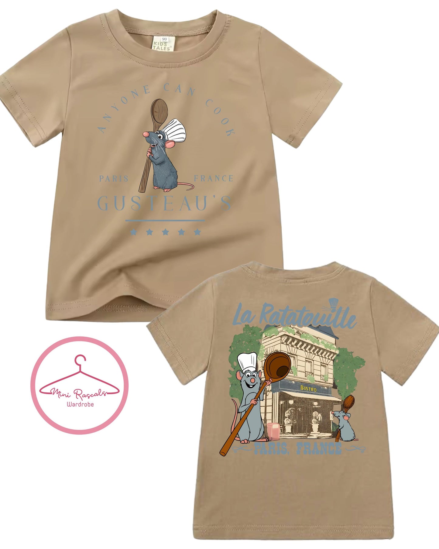 Ratatouille-Inspired Kids T-Shirts - Paris France Gusteau’s & La Ratatouille Design - Remy the Chef T-shirt