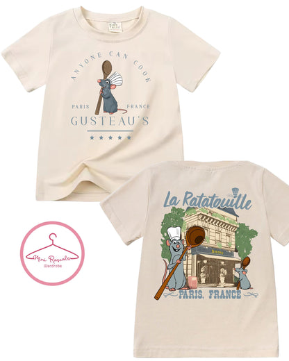 Ratatouille-Inspired Kids T-Shirts - Paris France Gusteau’s & La Ratatouille Design - Remy the Chef T-shirt