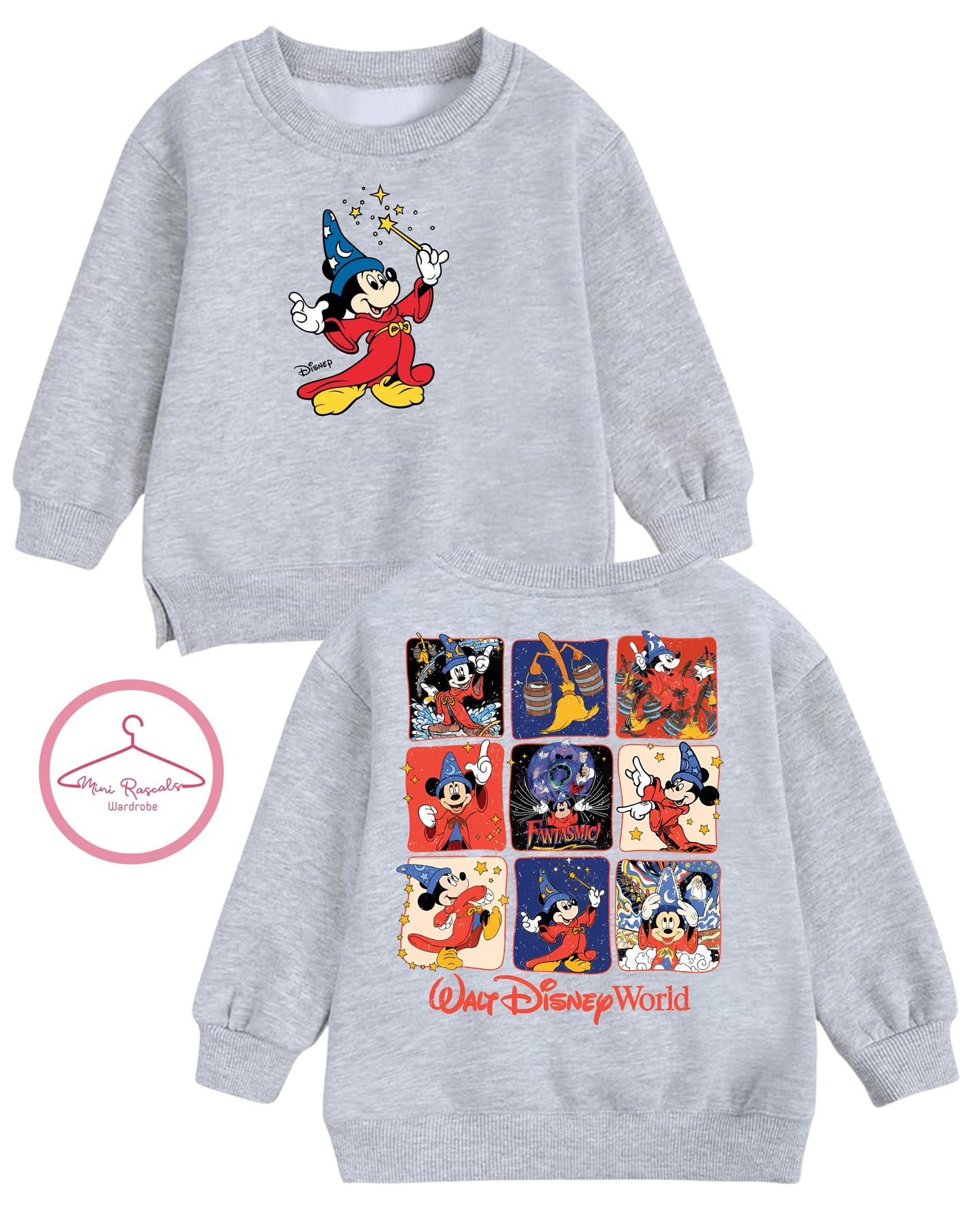 Disney Retro Fantasia Mickey Kids Sweatshirt - Disney, Disneyland, Kids clothes