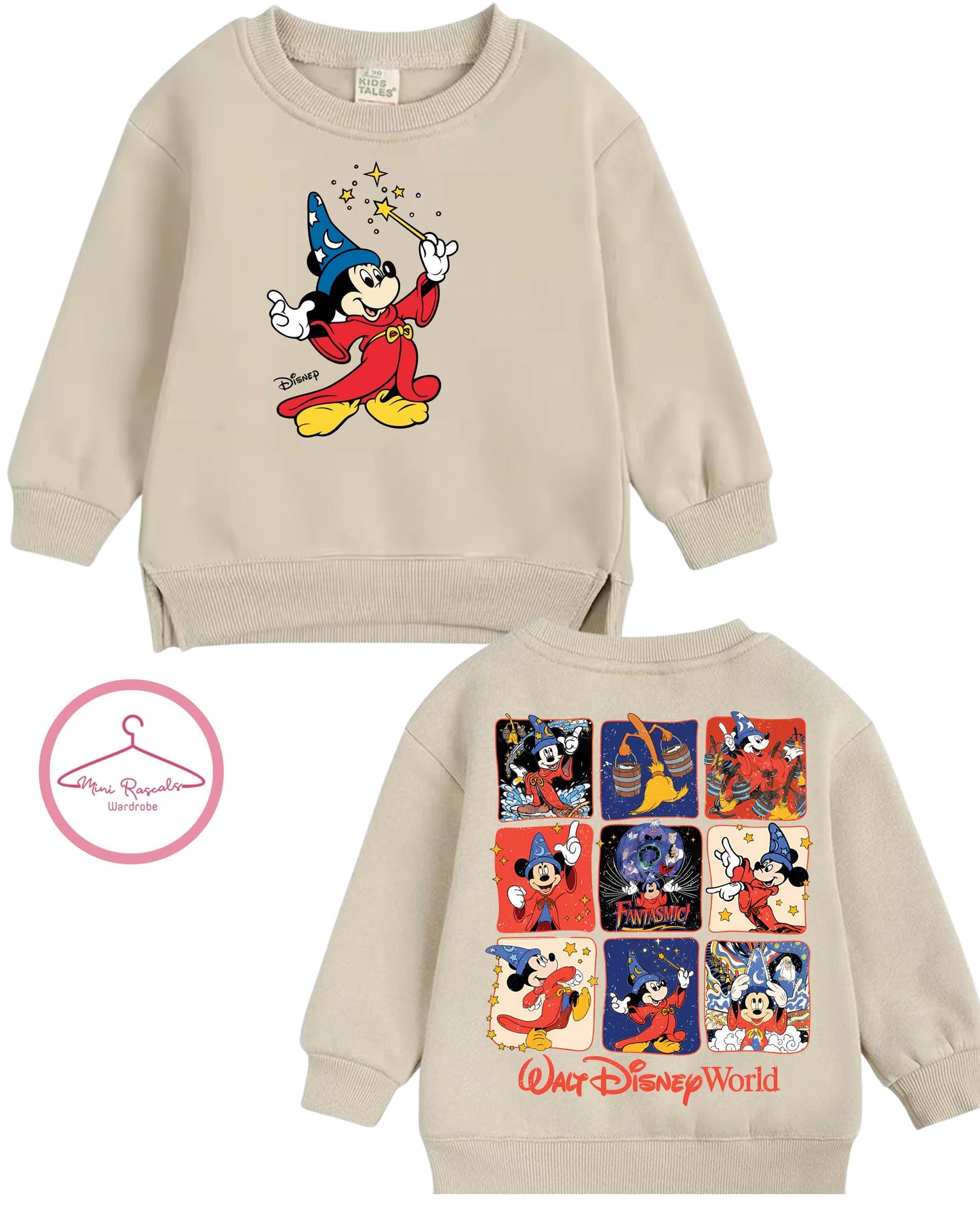 Disney Retro Fantasia Mickey Kids Sweatshirt - Disney, Disneyland, Kids clothes