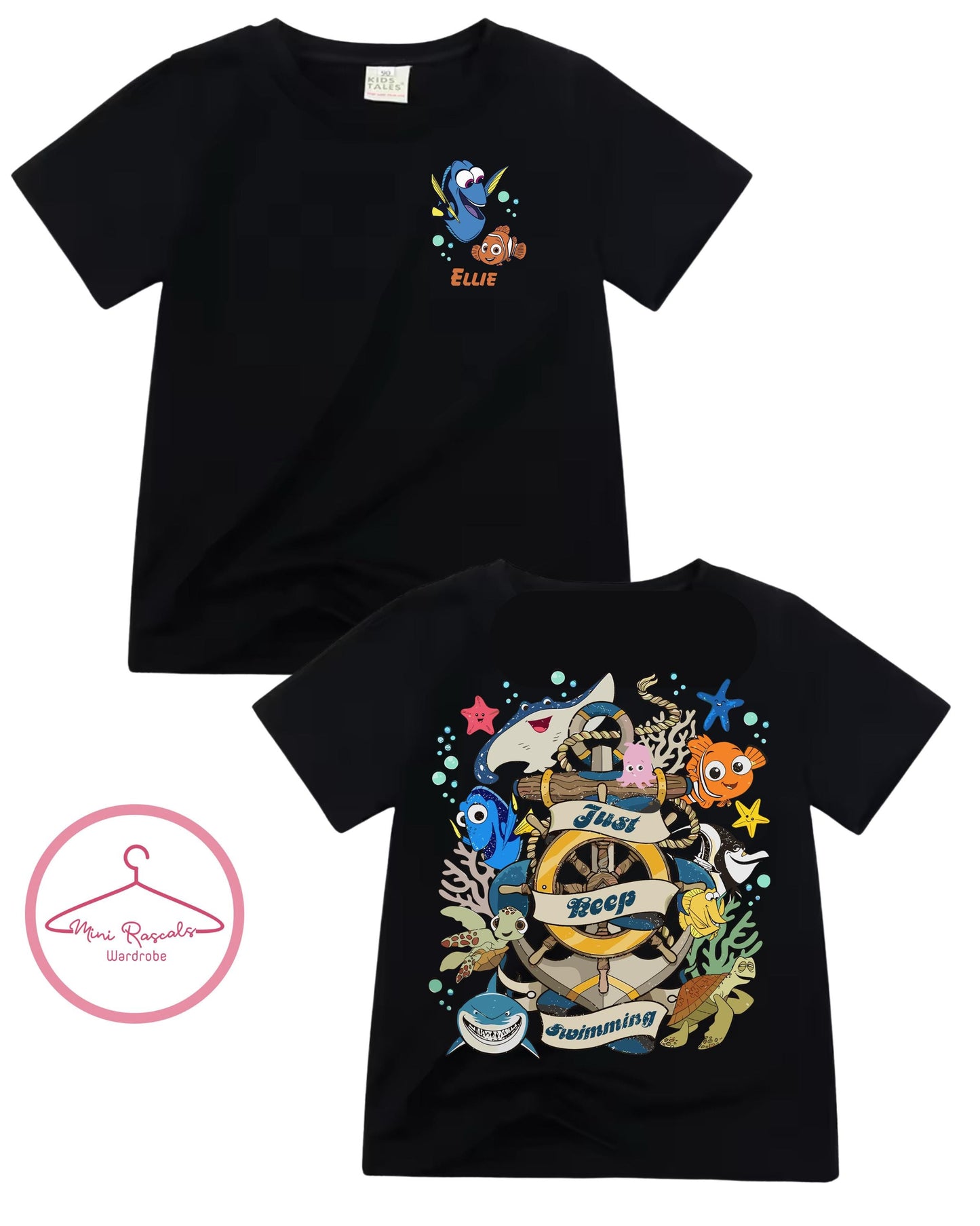 Finding Nemo, Finding Dory Personalised Kids Unisex Tshirt- Nemo, Dory, Disney, Pixar