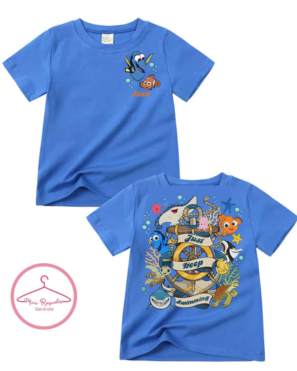 Finding Nemo, Finding Dory Personalised Kids Unisex Tshirt- Nemo, Dory, Disney, Pixar