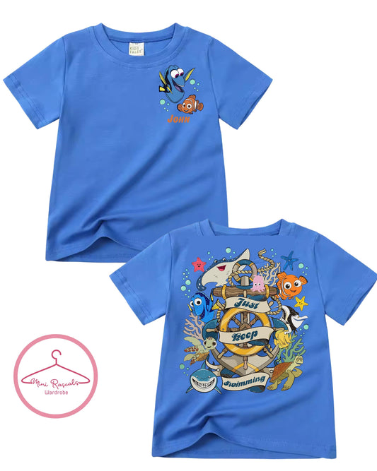 Finding Nemo, Finding Dory Personalised Kids Unisex Tshirt- Nemo, Dory, Disney, Pixar