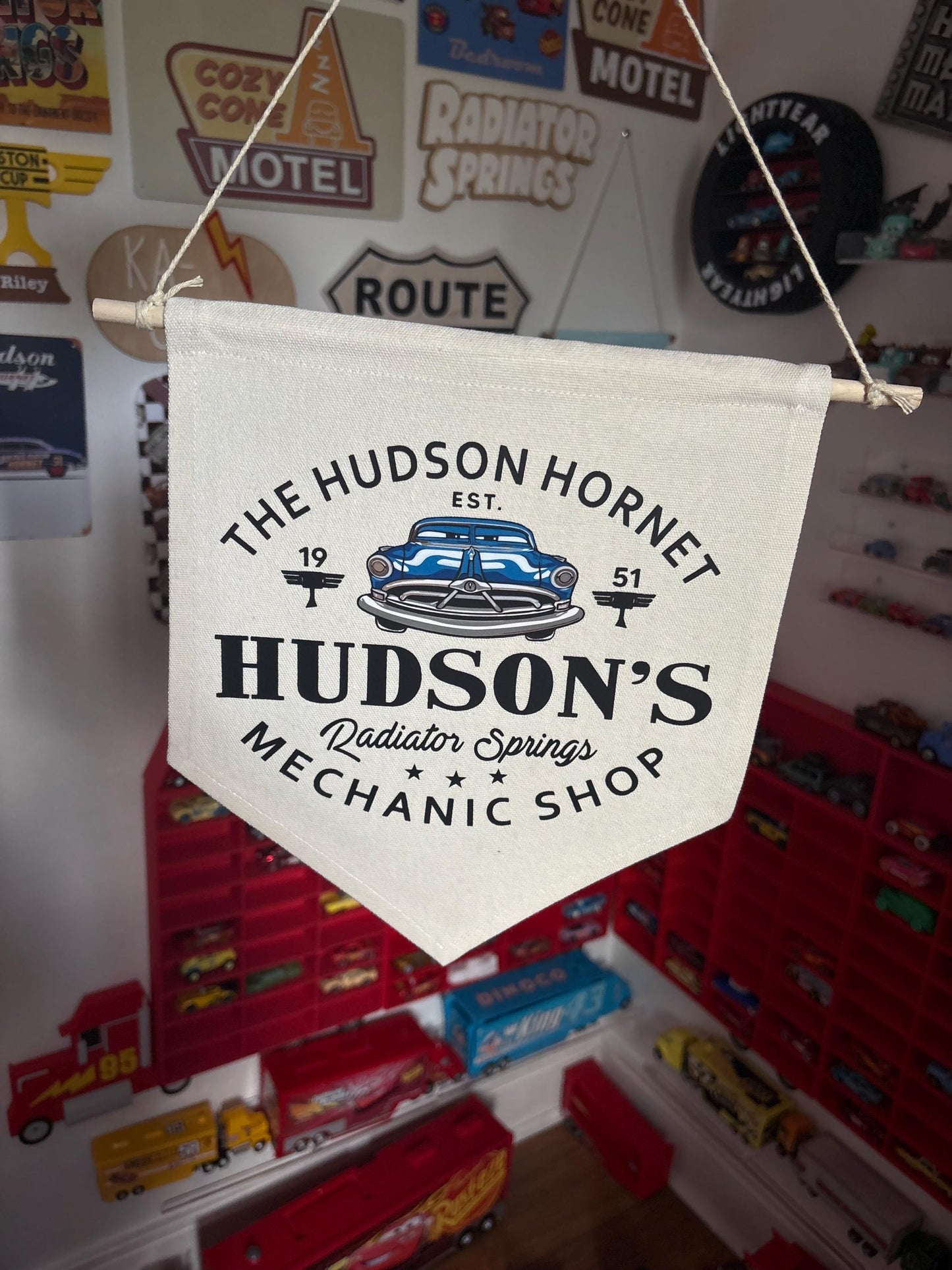 Doc Hudson Cars Mechanic Workshop Bedroom Sign / Cars / McQueen / LMQ / Disney / Bedroom Sign
