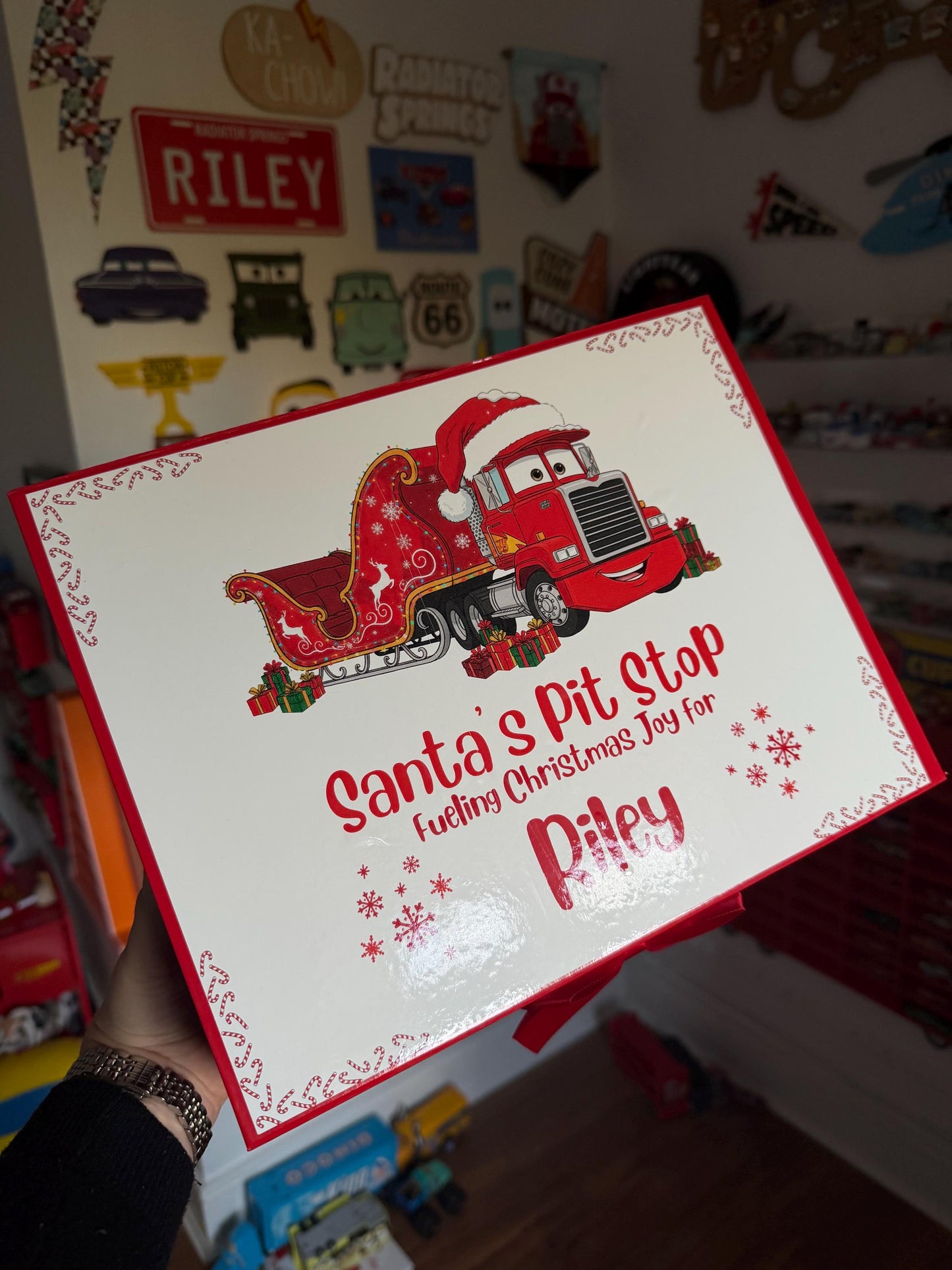 Cars Inspired Personalised Christmas Magnetic Box - personalisation available
