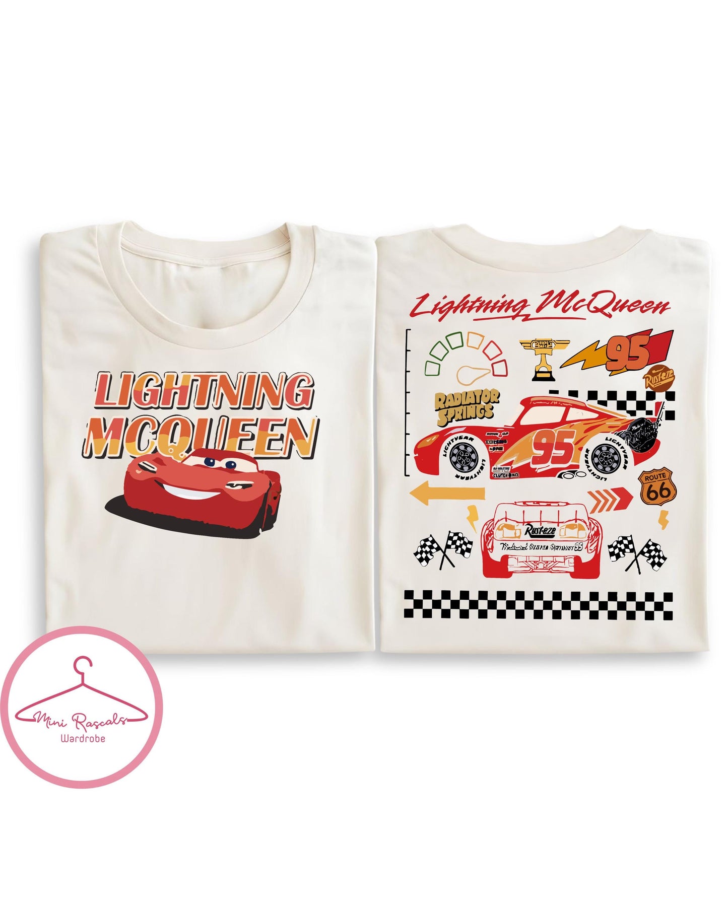 Kids Lightning McQueen T-Shirt | Racing Car Shirt | Birthday Gift | Radiator Springs Tee | Boys Girls Disney Inspired Top