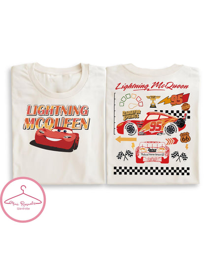 Kids Lightning McQueen T-Shirt | Racing Car Shirt | Birthday Gift | Radiator Springs Tee | Boys Girls Disney Inspired Top