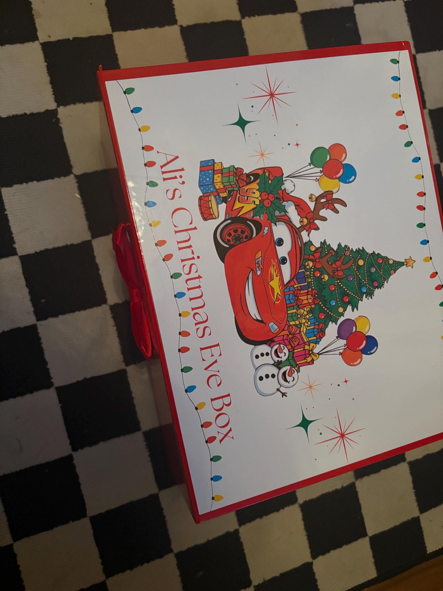Disney Cars Inspired Personalised Christmas Eve Magnetic Box - personalisation available