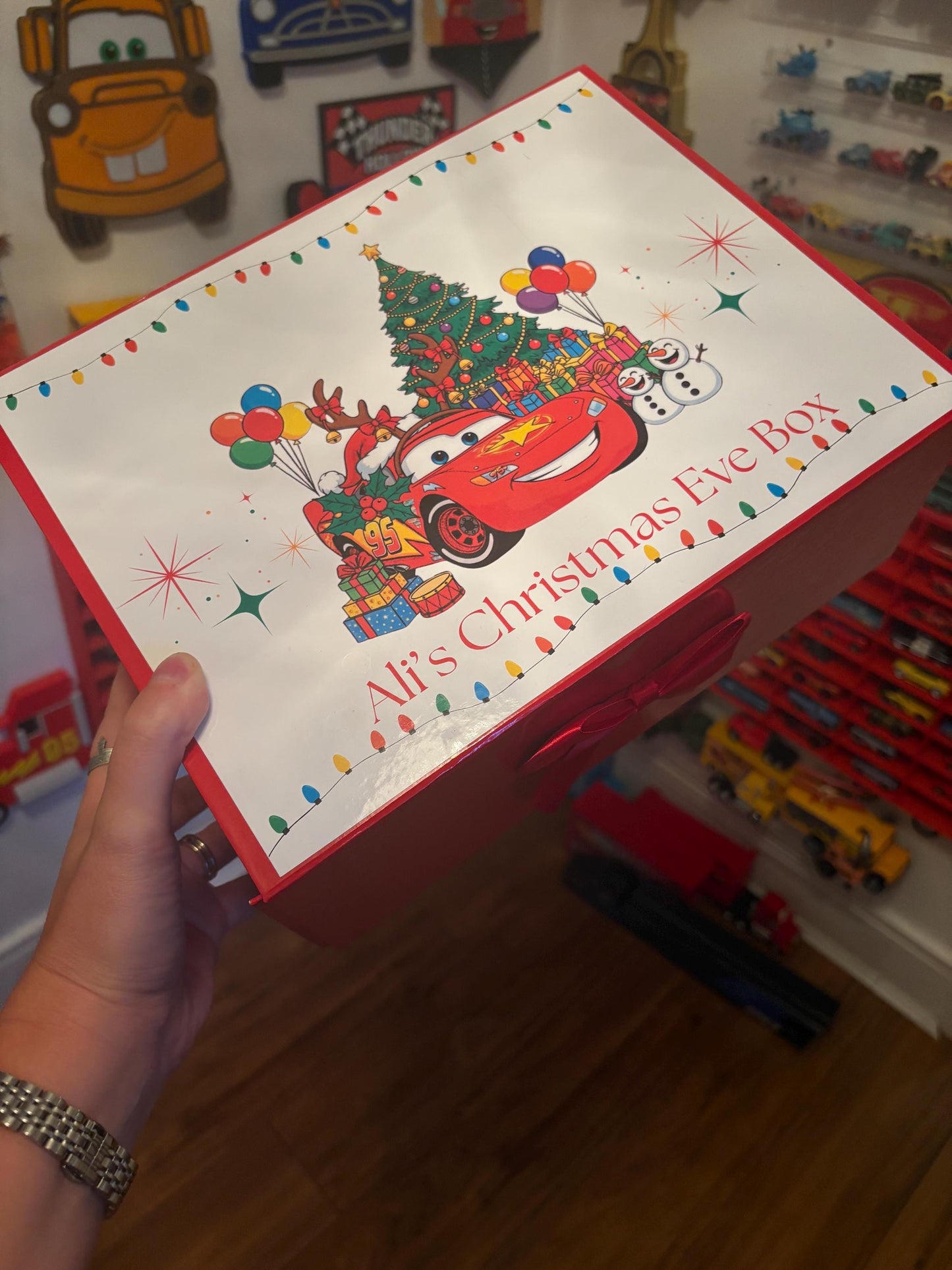 Disney Cars Inspired Personalised Christmas Eve Magnetic Box - personalisation available
