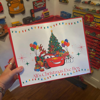 Disney Cars Inspired Personalised Christmas Eve Magnetic Box - personalisation available