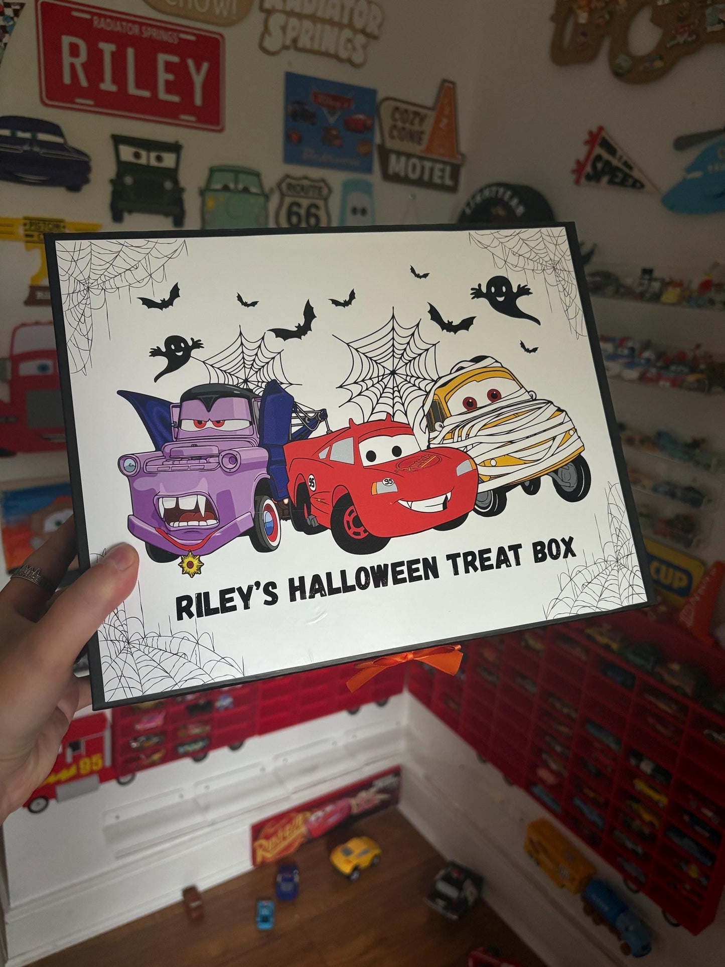 Personalised Halloween Cars and Toy Inspired Treat Box – Kids Sweet Box | Trick or Treat Storage | Reusable Gift Box