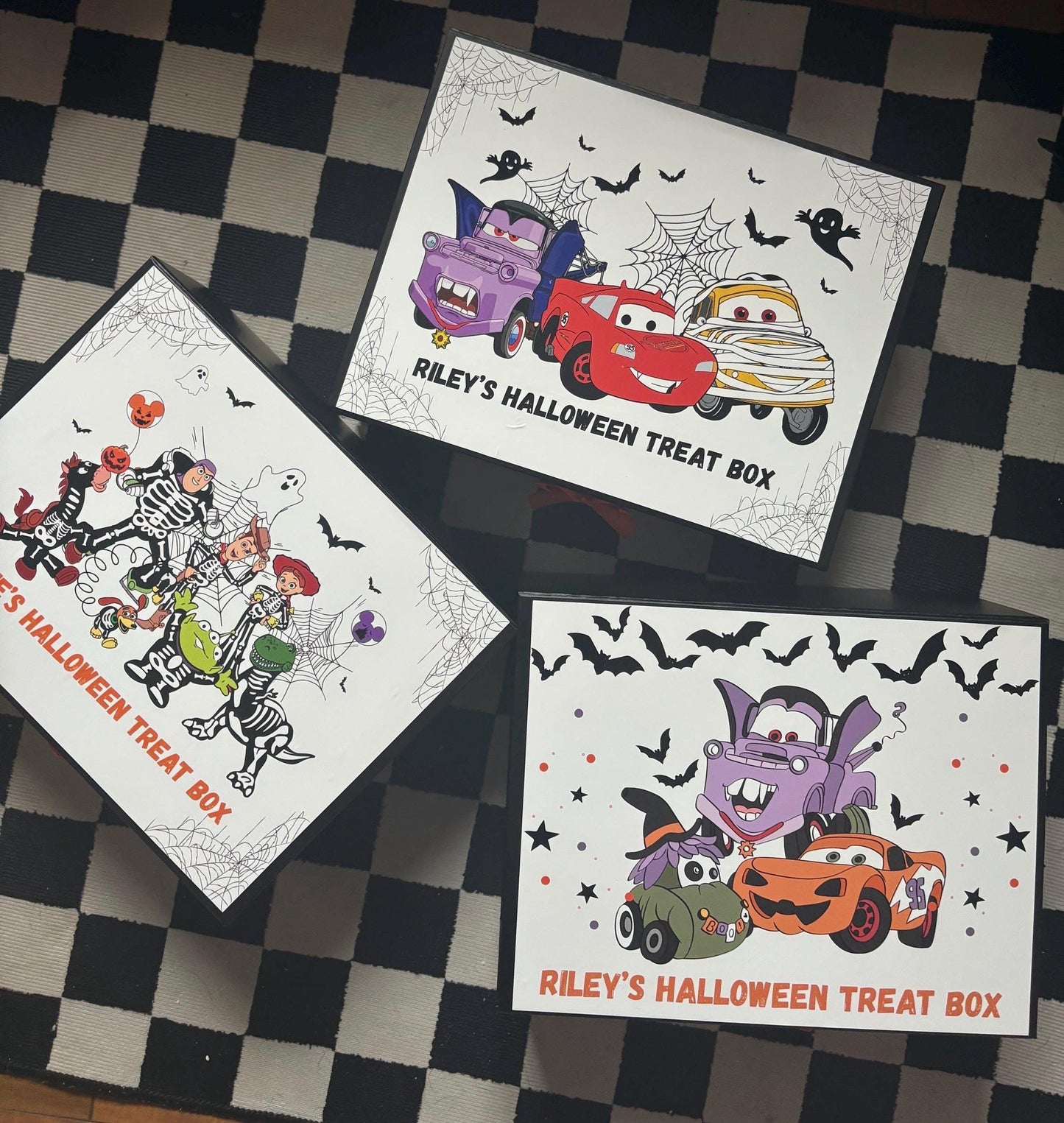 Personalised Halloween Cars and Toy Inspired Treat Box – Kids Sweet Box | Trick or Treat Storage | Reusable Gift Box