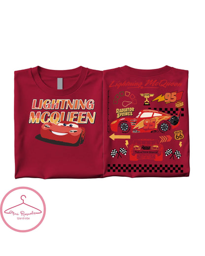 Kids Lightning McQueen T-Shirt | Racing Car Shirt | Birthday Gift | Radiator Springs Tee | Boys Girls Disney Inspired Top