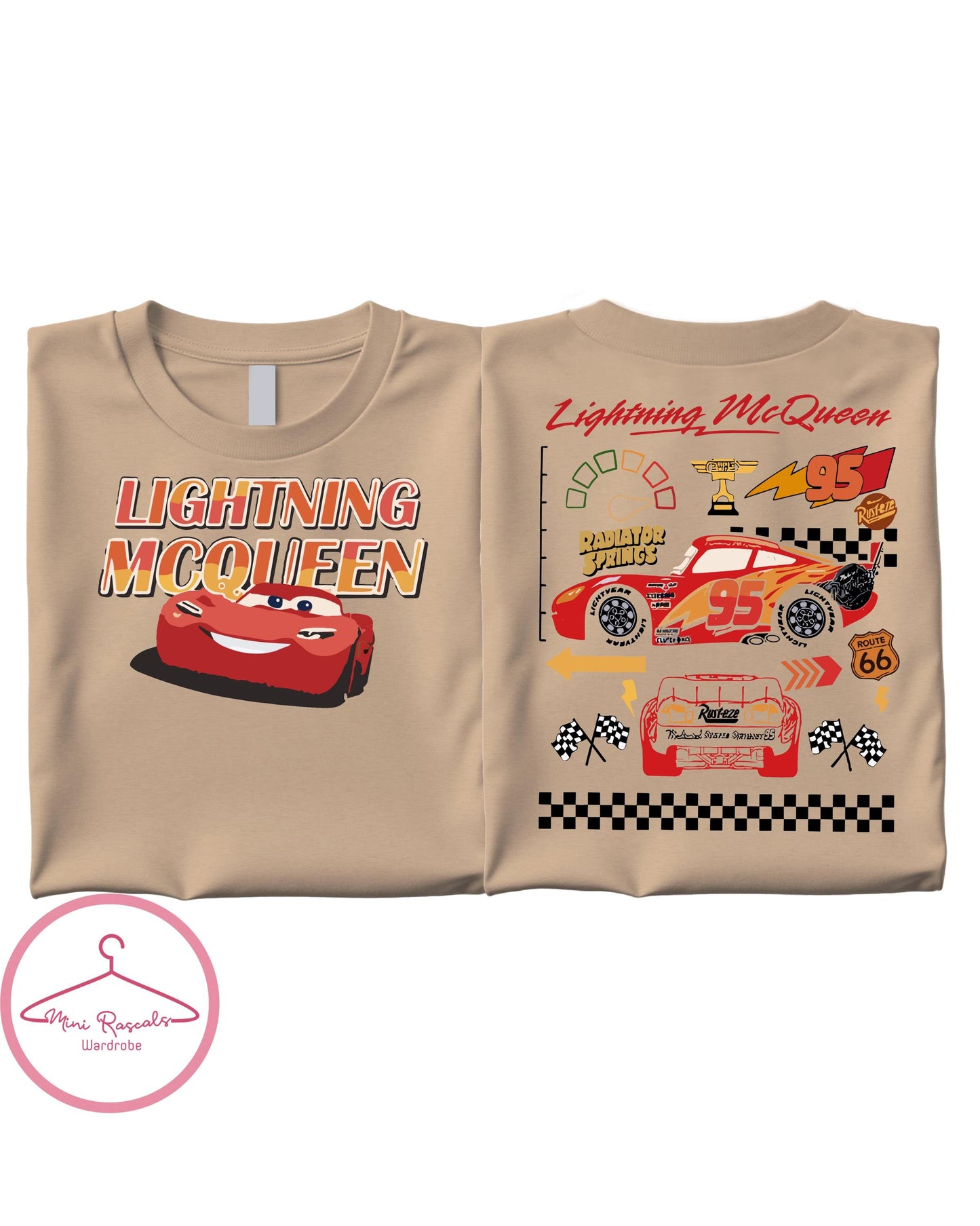 Kids Lightning McQueen T-Shirt | Racing Car Shirt | Birthday Gift | Radiator Springs Tee | Boys Girls Disney Inspired Top