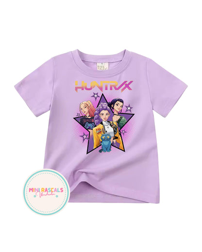 KPOP Demon Hunters Kids T-Shirt | Girls Graphic Tee | Huntrxx Kids