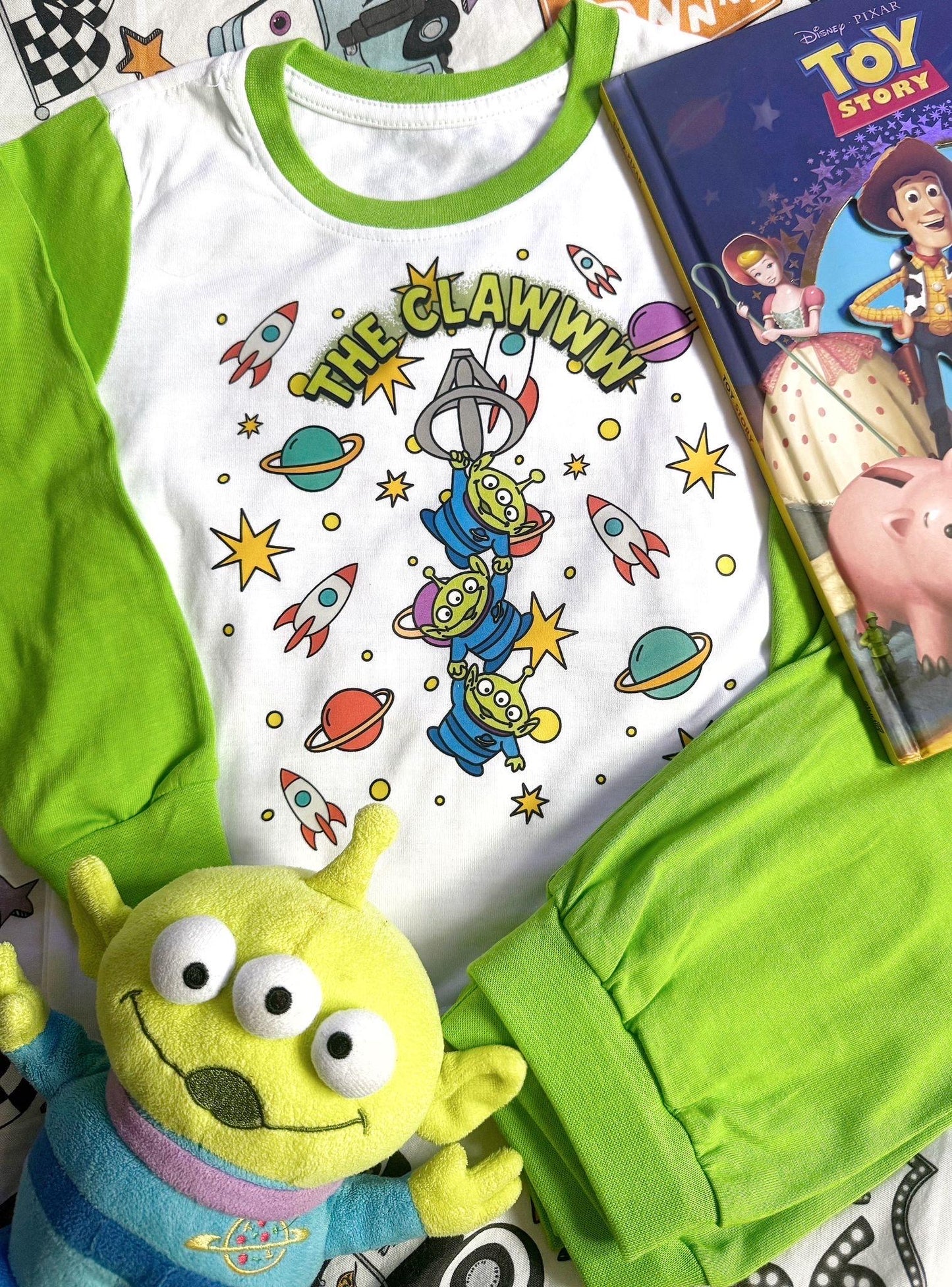 Toy Story 'The Claw' Alien Kids Pyjamas | Woody Buzz Disney Christmas Sleepwear | Boys Girls PJs