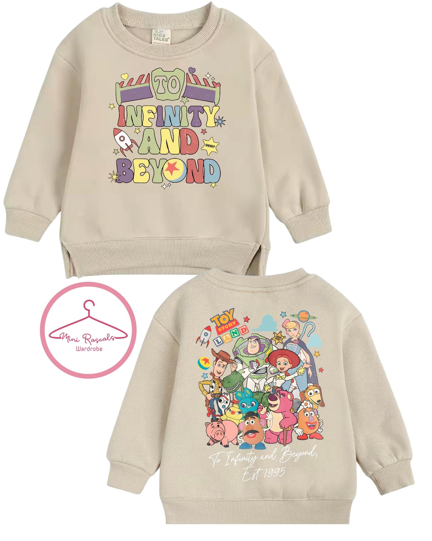 To Infinity and Beyond Kids Sweatshirt | Toy Story Land Inspired Jumper | Pixar Character Swaetshirt