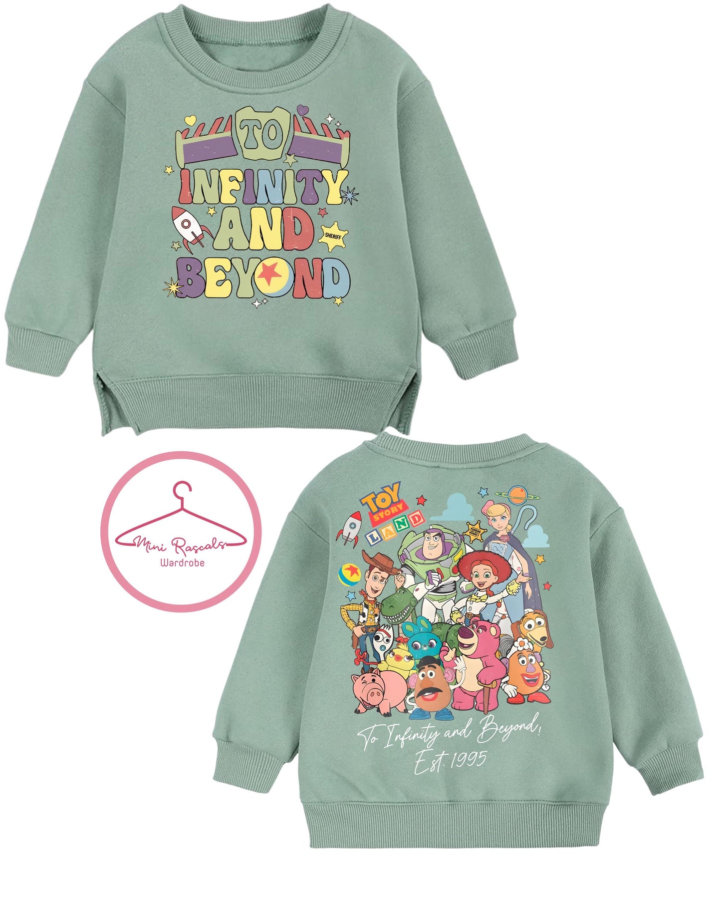 To Infinity and Beyond Kids Sweatshirt | Toy Story Land Inspired Jumper | Pixar Character Swaetshirt