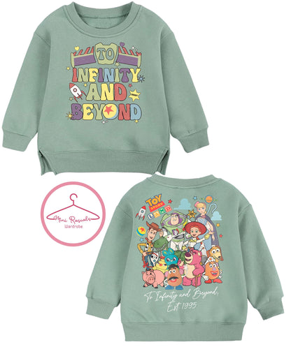 To Infinity and Beyond Kids Sweatshirt | Toy Story Land Inspired Jumper | Pixar Character Swaetshirt