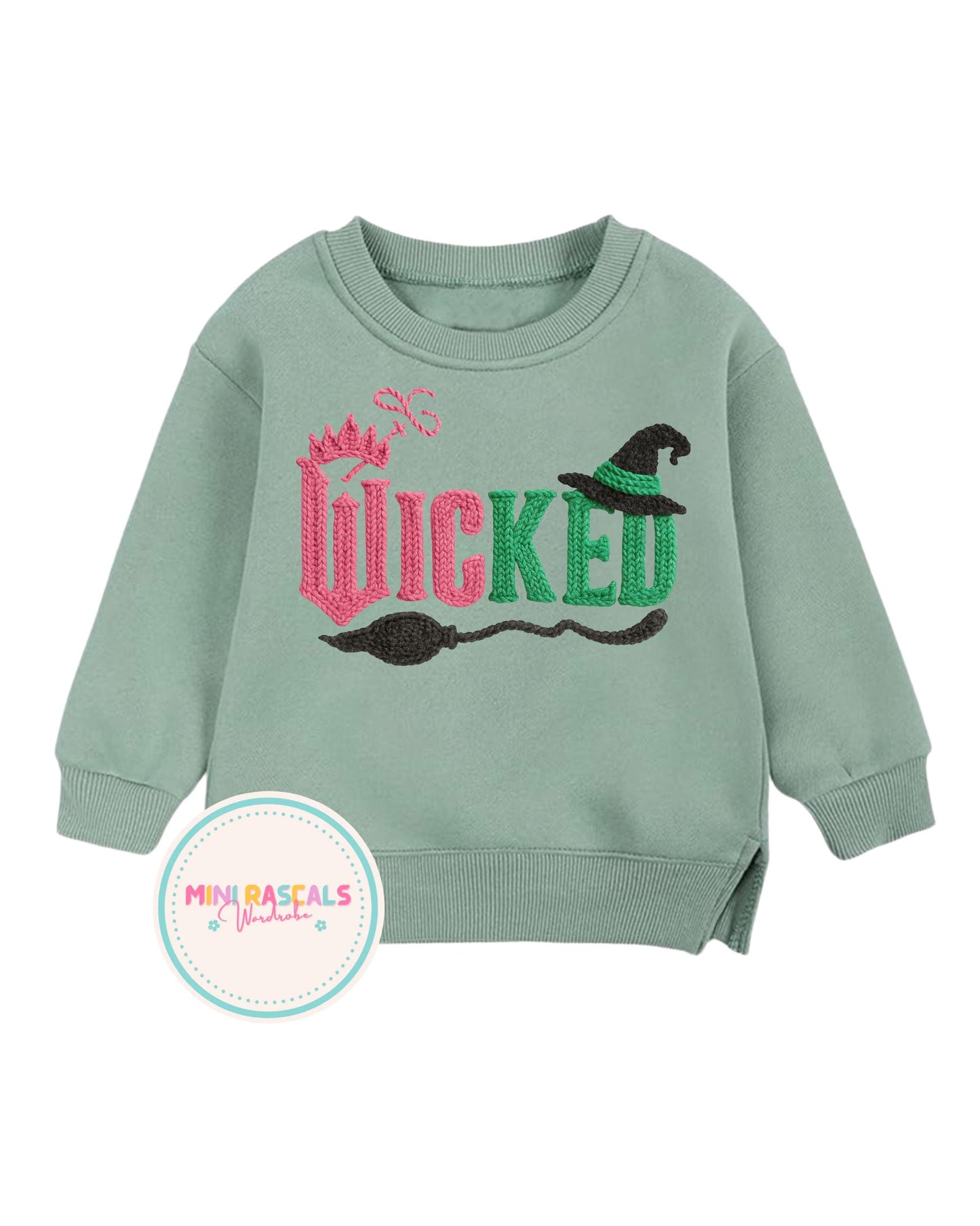 Wicked Kids Sweatshirt | Wicked Embroidered Look Jumper