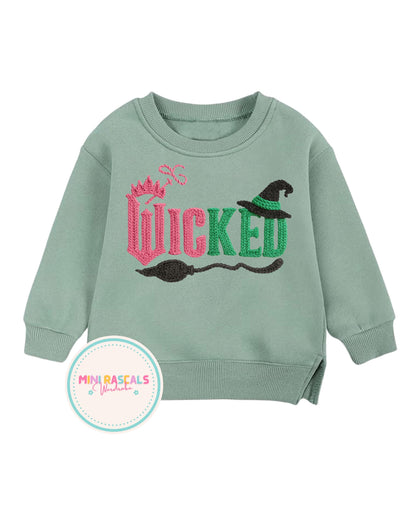 Wicked Kids Sweatshirt | Wicked Embroidered Look Jumper