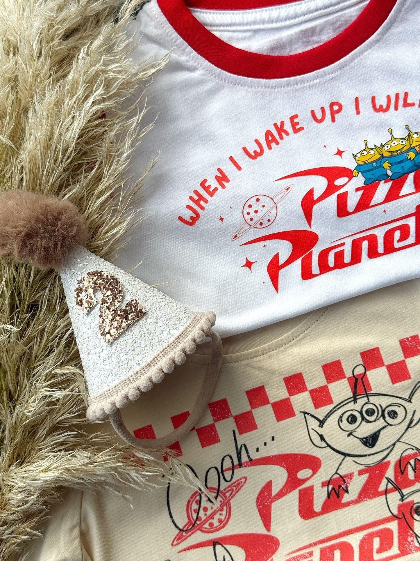 Personalised Toy Story Pizza Planet Birthday Pyjamas – “When I Wake Up I Will Be” – Kids Birthday PJs – Custom Name & Age Pajamas