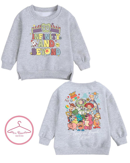 To Infinity and Beyond Kids Sweatshirt | Toy Story Land Inspired Jumper | Pixar Character Swaetshirt