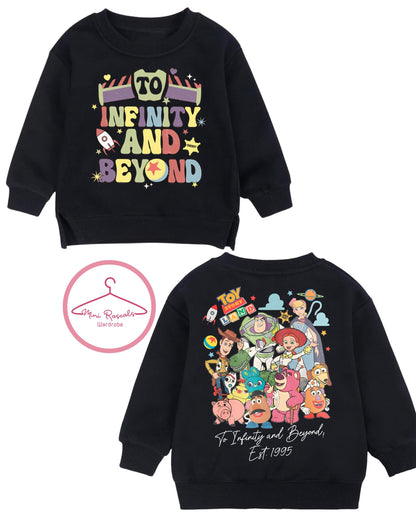 To Infinity and Beyond Kids Sweatshirt | Toy Story Land Inspired Jumper | Pixar Character Swaetshirt