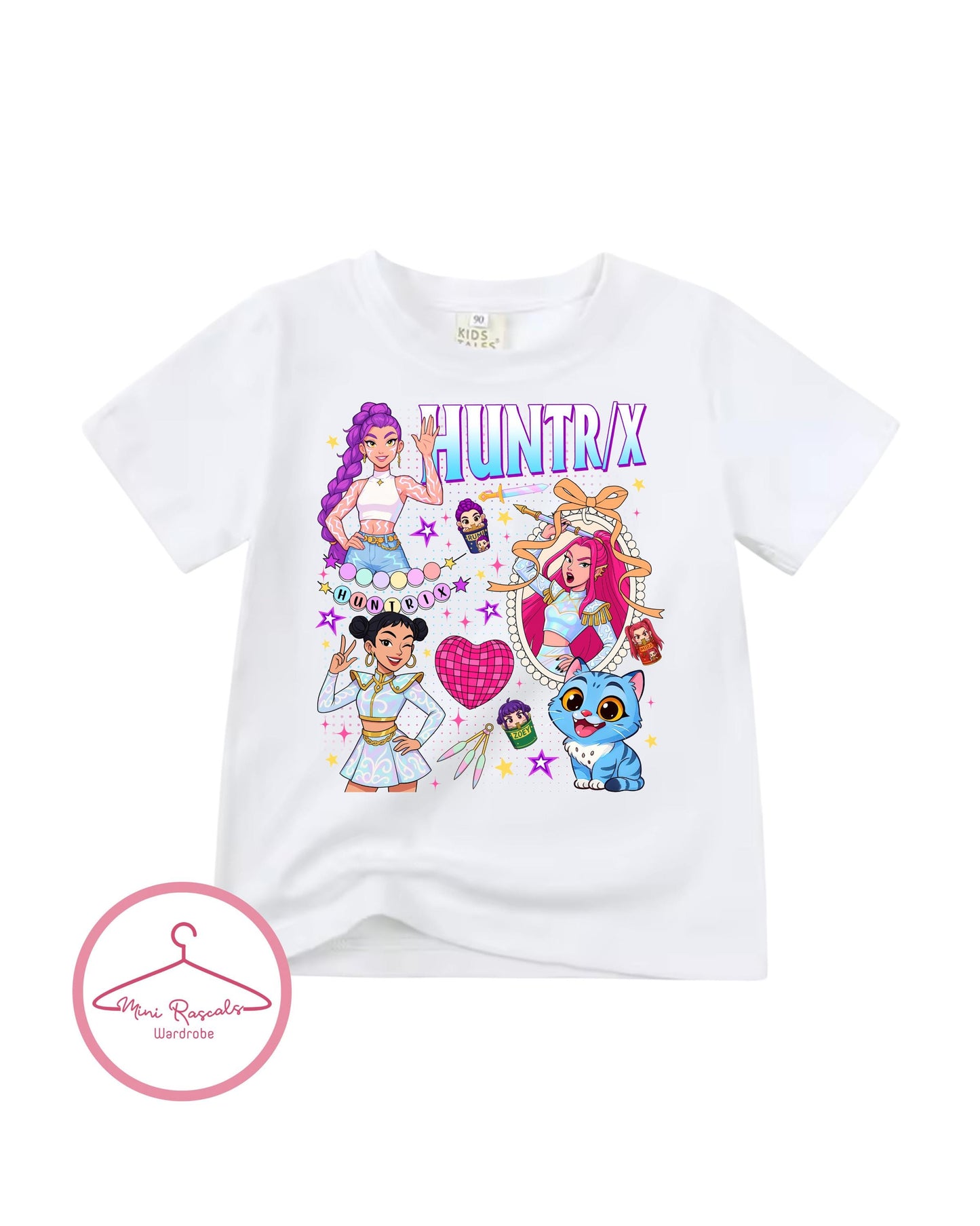 KPOP Demon Hunters Pink Design Kids T-Shirt & Sweatshirt | Girls Graphic Top | Huntrxx Kids