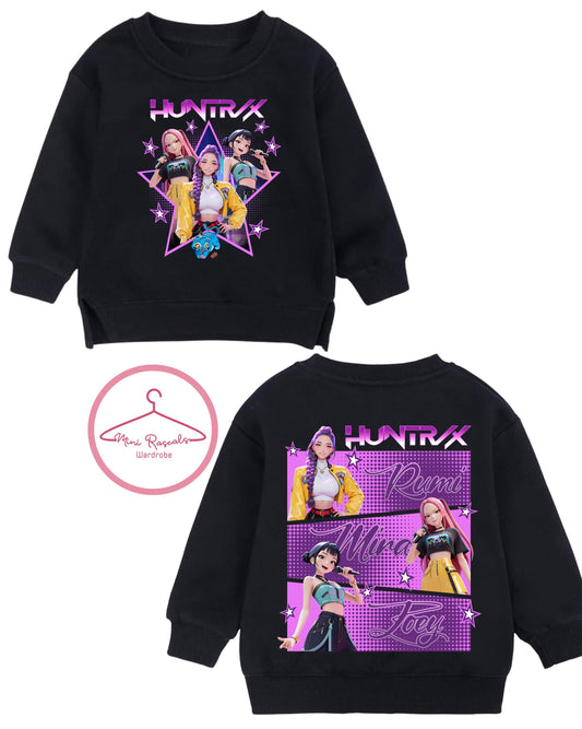 KPOP Demon Hunters Double-Sided Kids Sweatshirt | Girls Graphic Jumper | Huntrxx Kids