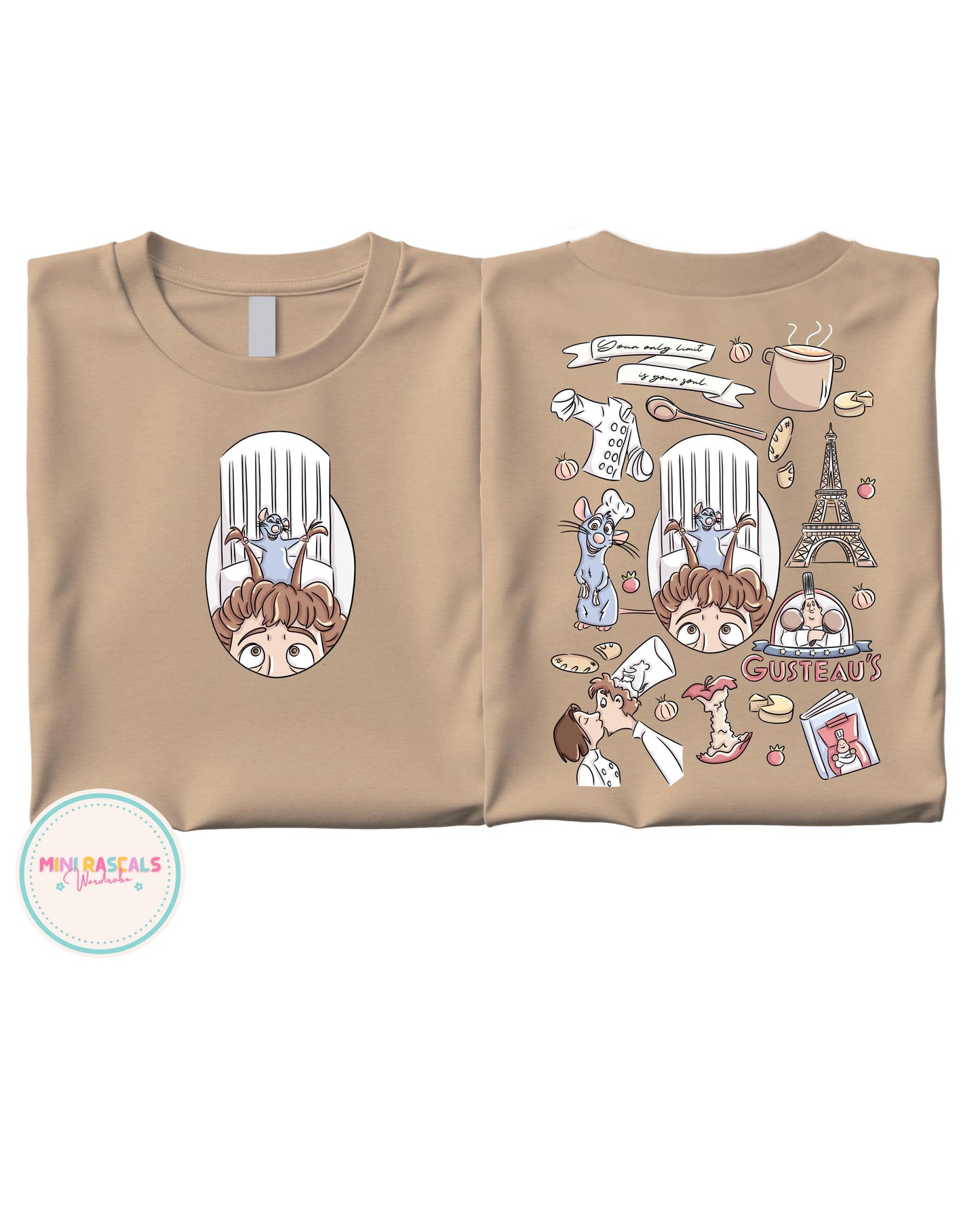 Ratatouille and Friends Inspired Cartoon Tshirt and Sweatshirt for Kids