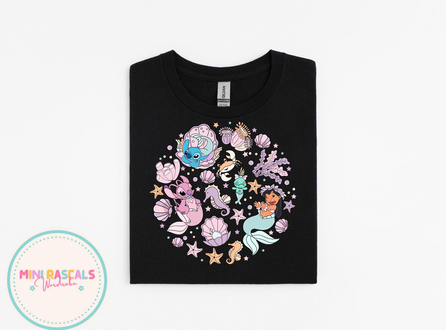 Lilo & Stitch Mermaid Kids T-Shirt & Sweatshirt | Disney Girls Graphic Top | Cute Holiday Outfit