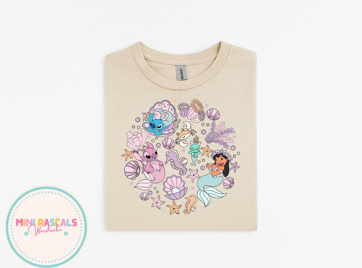 Lilo & Stitch Mermaid Kids T-Shirt & Sweatshirt | Disney Girls Graphic Top | Cute Holiday Outfit