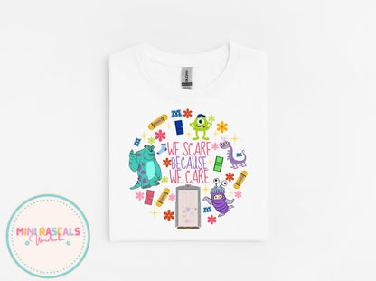 Monsters Inc We Scare Because We Care -  Kids T-Shirts and Sweatshirt