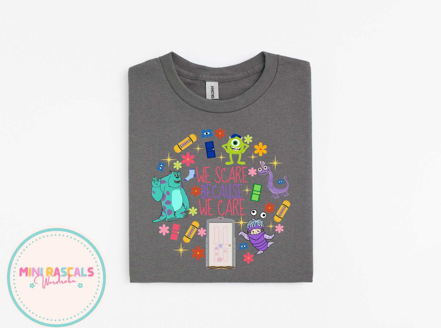 Monsters Inc We Scare Because We Care -  Kids T-Shirts and Sweatshirt
