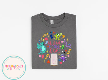Monsters Inc We Scare Because We Care -  Kids T-Shirts and Sweatshirt
