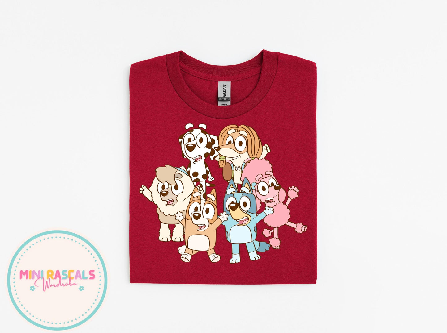 Cartoon Dog Family Kids T-Shirt & Sweatshirt | Cute Puppy Group Graphic Tee | Boys Girls Unisex Kids Outfit