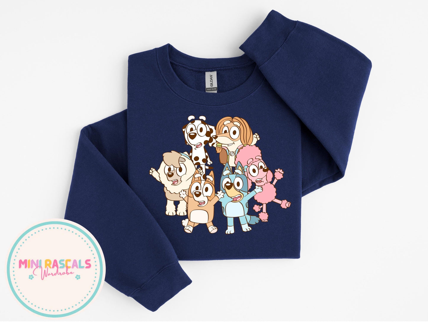 Cartoon Dog Family Kids T-Shirt & Sweatshirt | Cute Puppy Group Graphic Tee | Boys Girls Unisex Kids Outfit