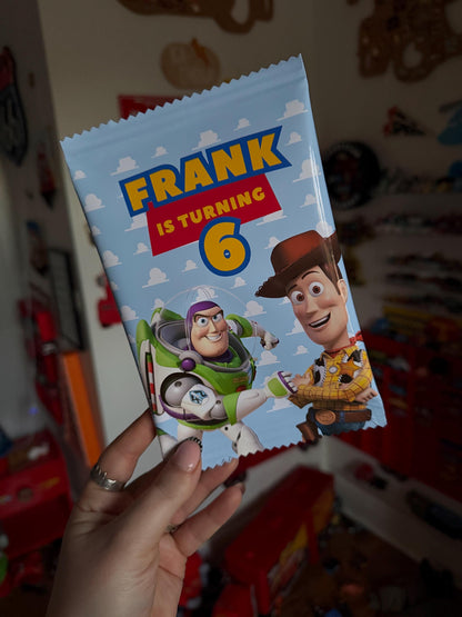 Disney Cars Toy Story Birthday Party Favor Crisp packet- Birthday treat, personalised gift, party favour