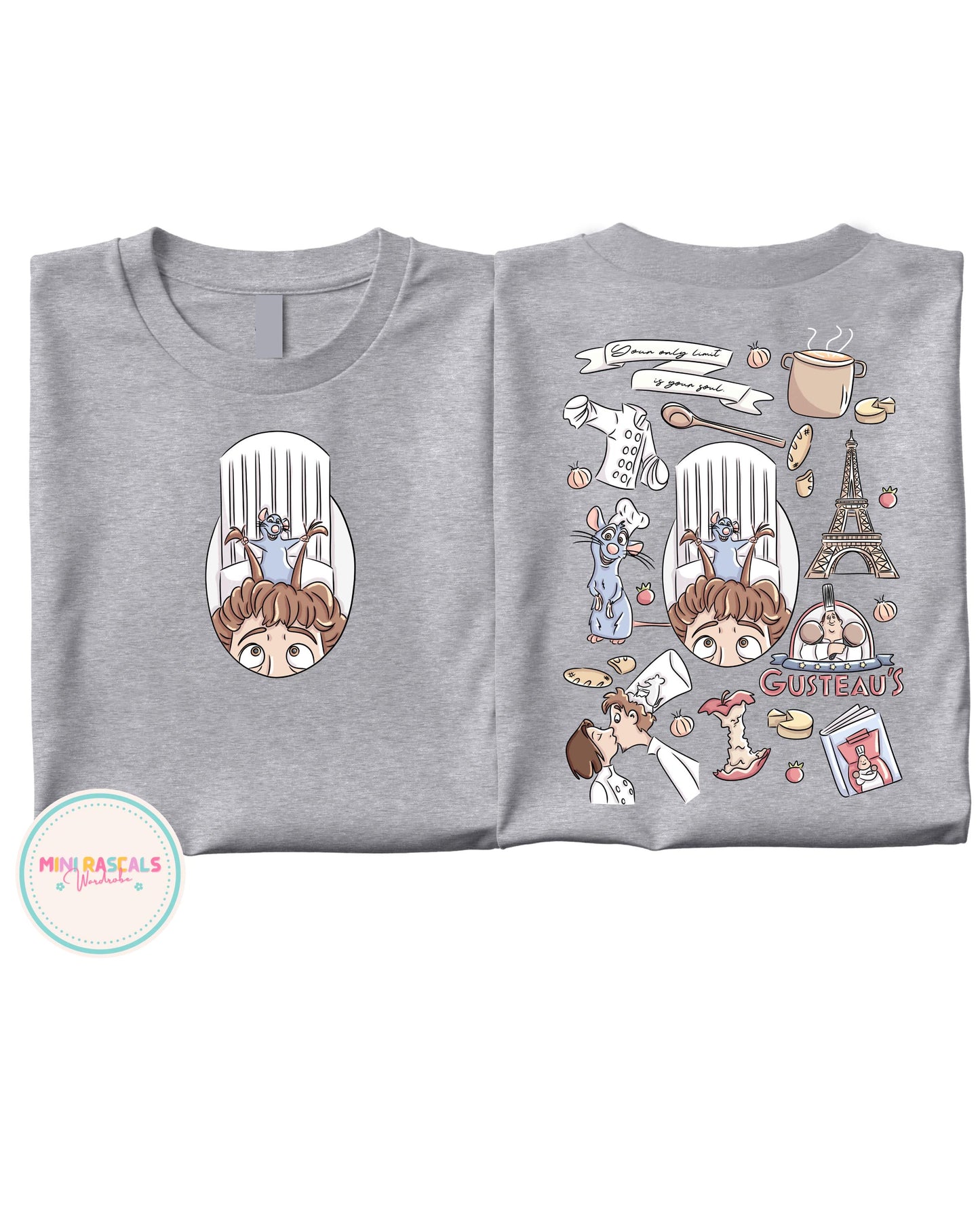 Ratatouille and Friends Inspired Cartoon Tshirt and Sweatshirt for Kids