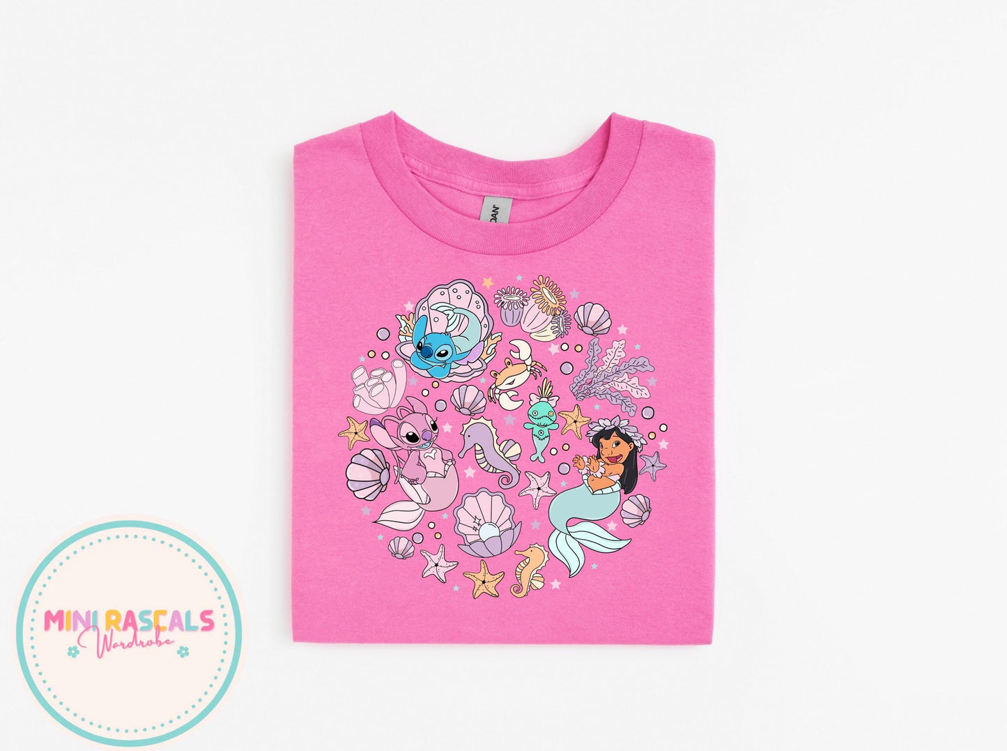 Lilo & Stitch Mermaid Kids T-Shirt & Sweatshirt | Disney Girls Graphic Top | Cute Holiday Outfit
