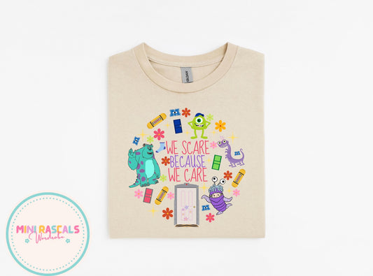 Monsters Inc We Scare Because We Care -  Kids T-Shirts and Sweatshirt