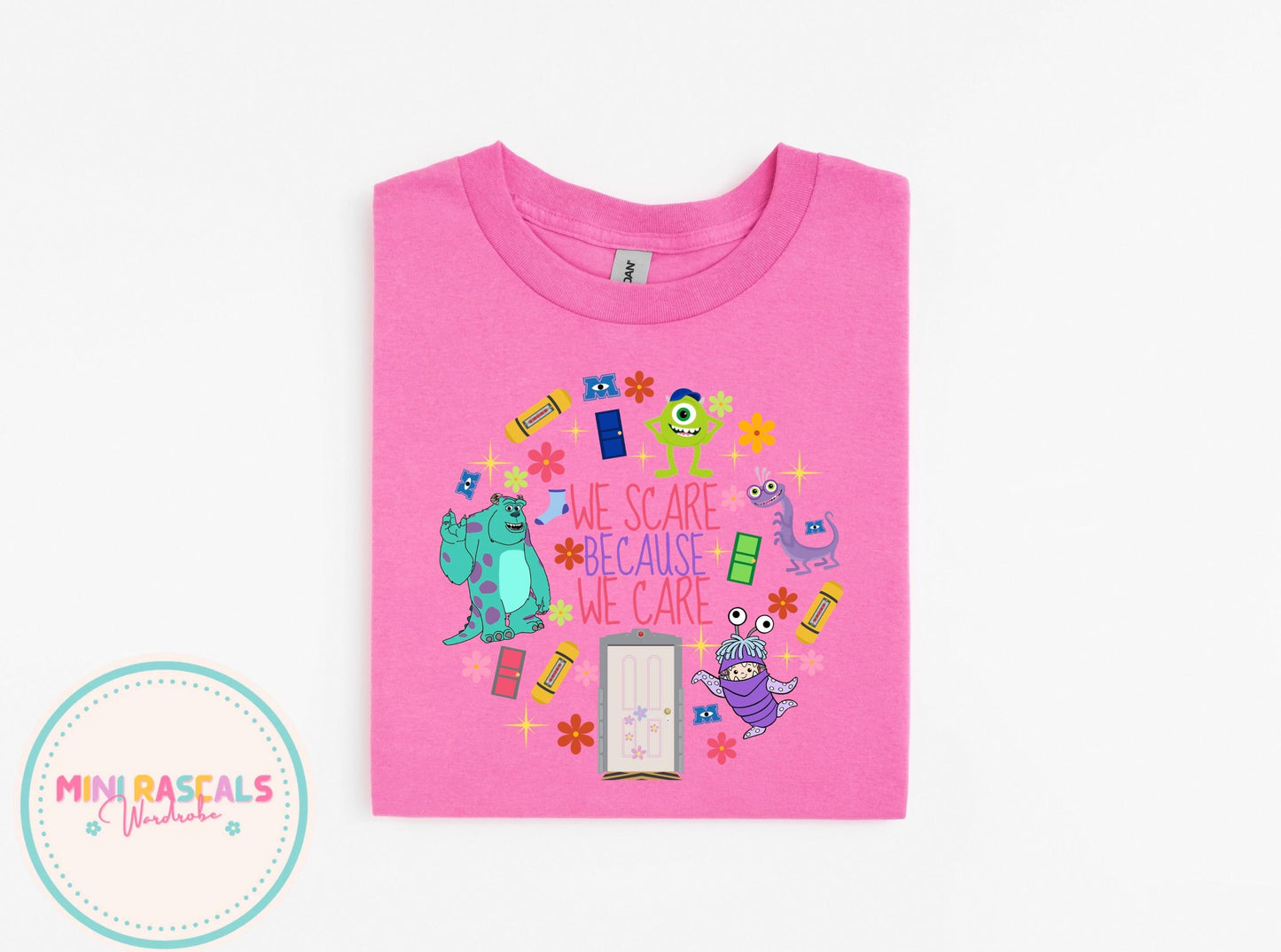 Monsters Inc We Scare Because We Care -  Kids T-Shirts and Sweatshirt
