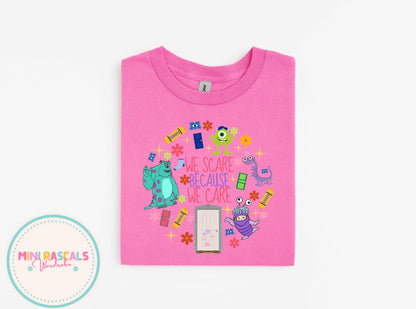Monsters Inc We Scare Because We Care -  Kids T-Shirts and Sweatshirt