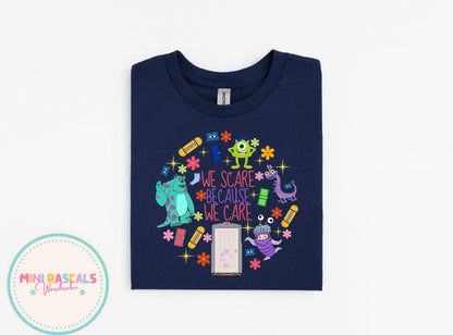 Monsters Inc We Scare Because We Care -  Kids T-Shirts and Sweatshirt
